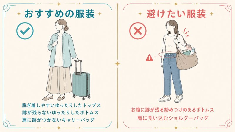 行き帰りの服装